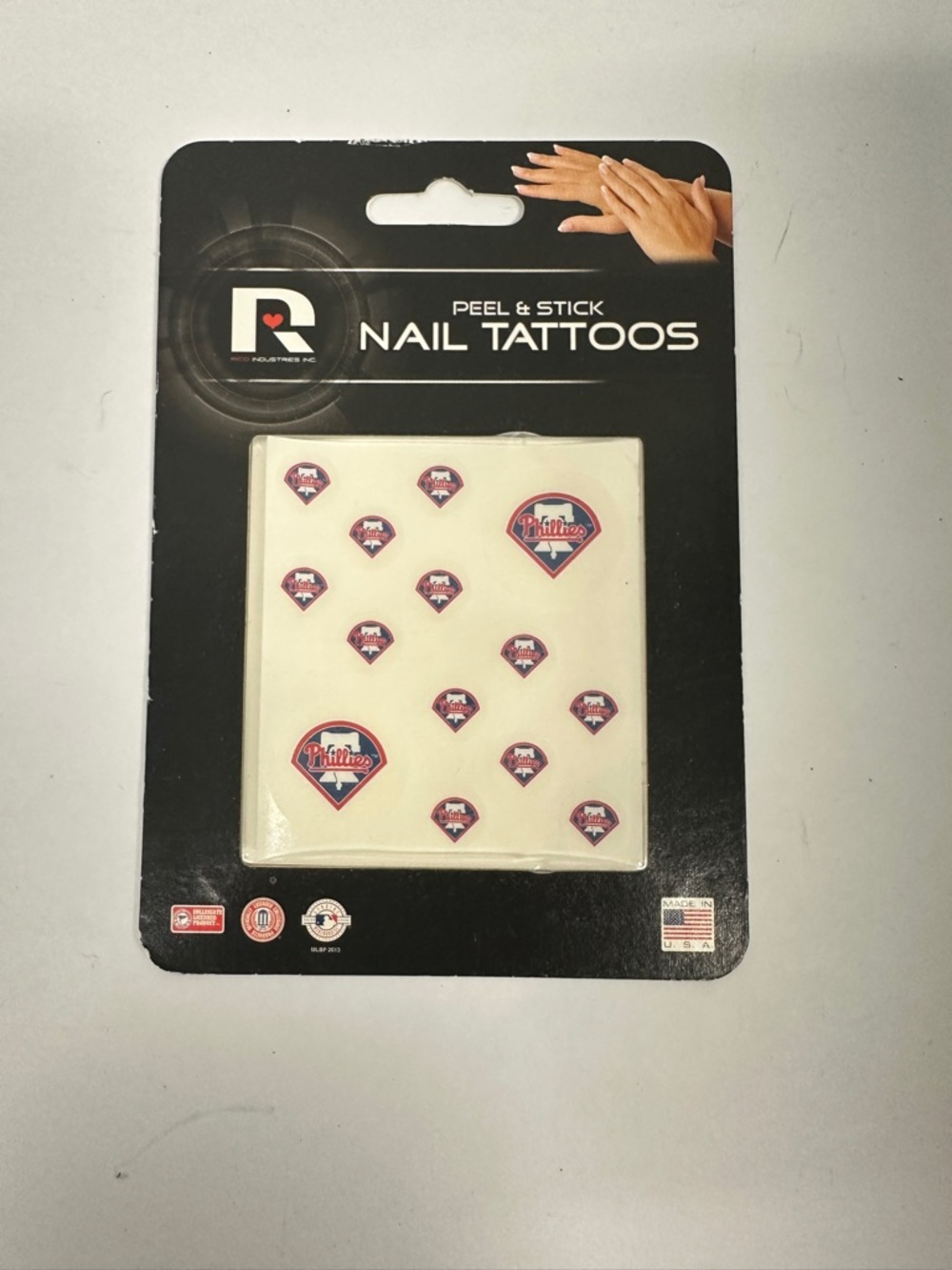 Rico Industries MLB Philadelphia Phillies Peel & Stick Nail Tattoo